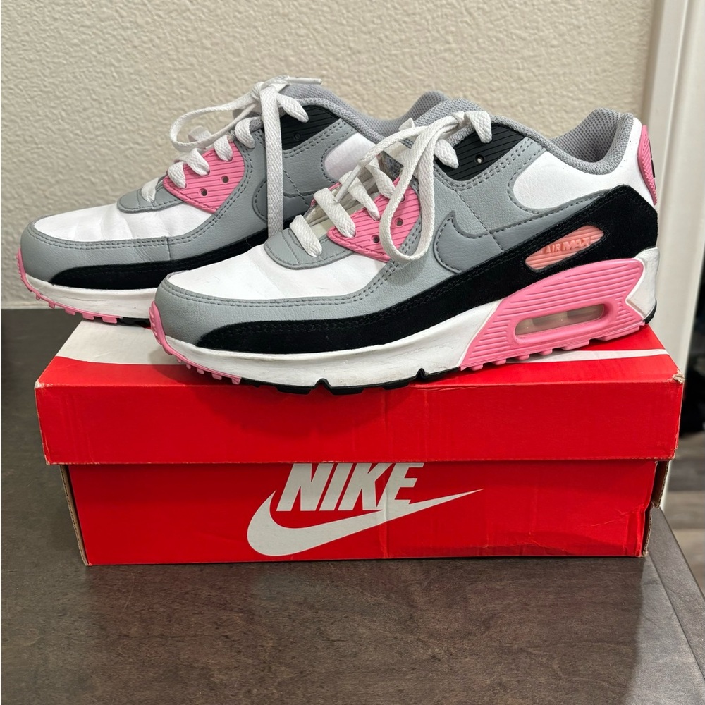 Nike Kids Sneakers - White, Pink, and Black
